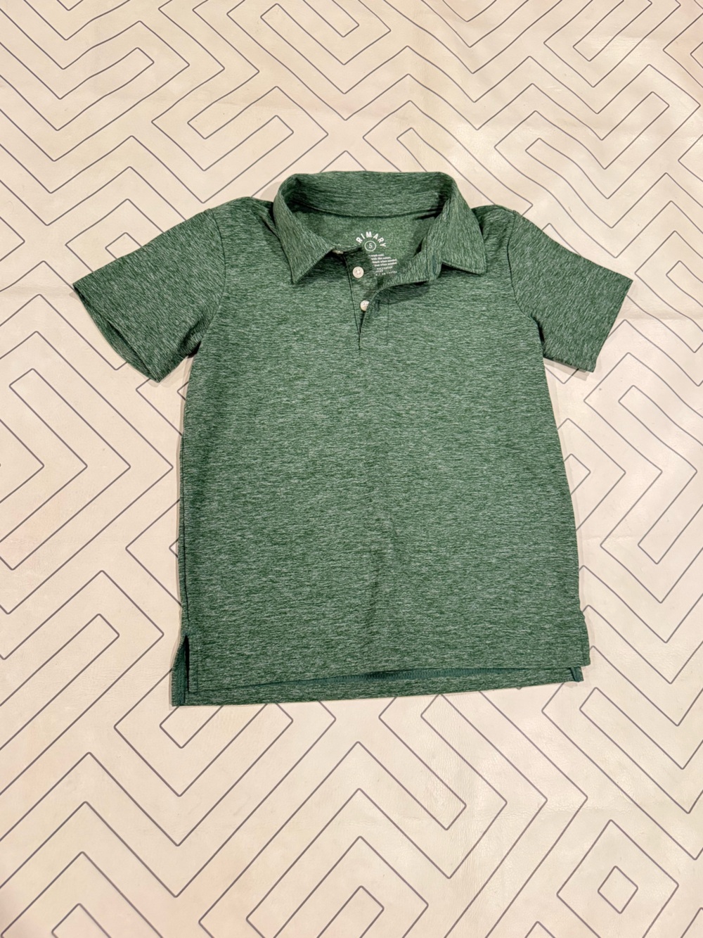 Primary Green Heathered Polo